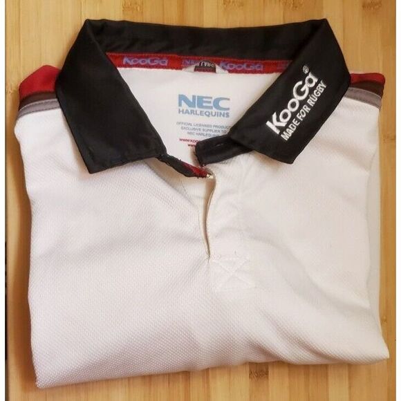 HARLEQUINS‎ RARE NEC KOOGA WHITE RUGBY UNION SHIRT/JERSEY - SIZE XXL - Picture 1 of 9